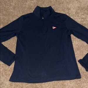 Tasc Recess Quarter Zip Pullover- Medium - Navy Blue. Y